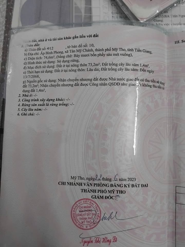 Đất thổ cư khu phố Bình Phong, Mỹ Phong 51m² giá 500 triệu - Đường ô tô tới nơi!