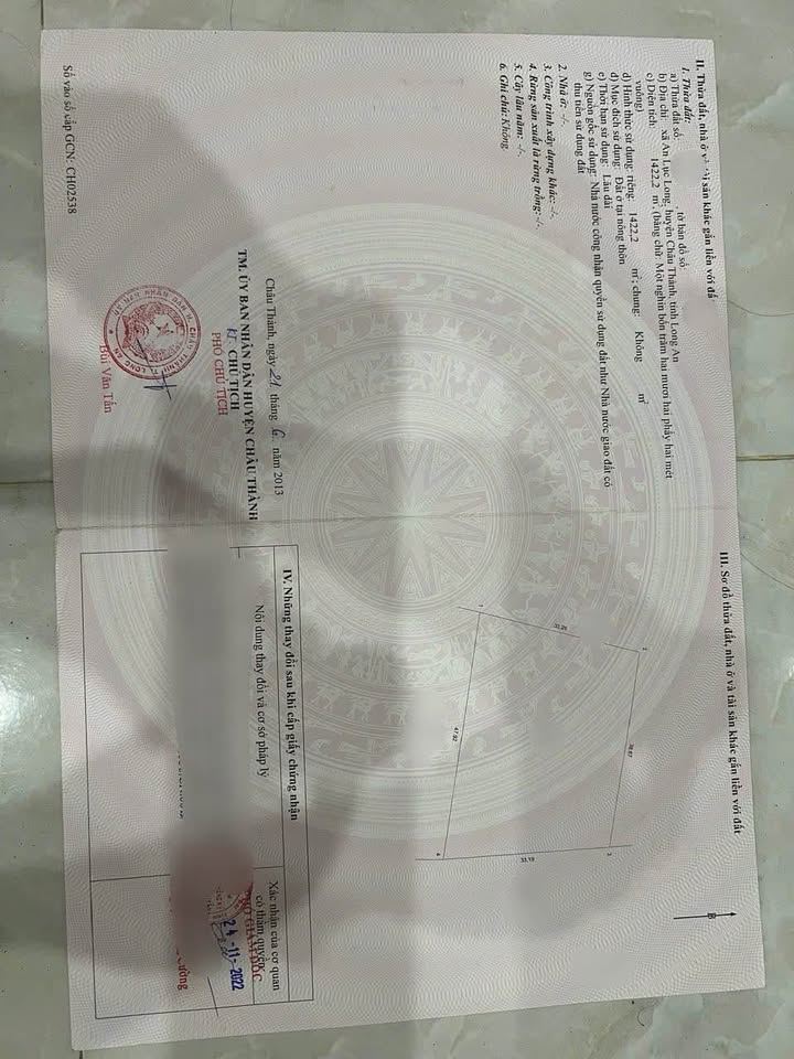 Đất thổ cư và đất vườn 3450m² xã An Lục Long, giá 2.4 tỷ - Cơ hội đầu tư lý tưởng!