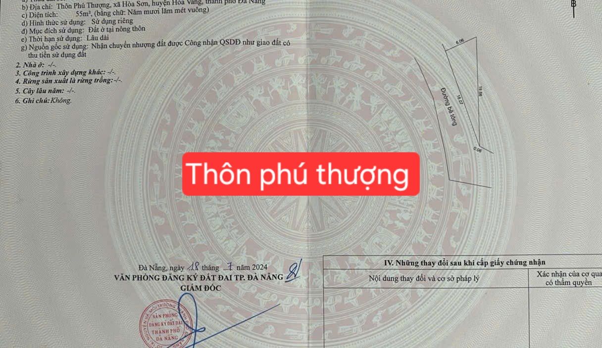 Đất nền thổ cư 55m² tại phường Hòa Khánh, Đà Nẵng chỉ 550 triệu - Đầu tư sinh lời ngay!