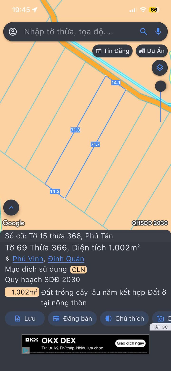 Đất nền Phú Vinh, Định Quán 1.000m² giá chỉ 449 triệu - Cơ hội vàng cho nhà đầu tư!