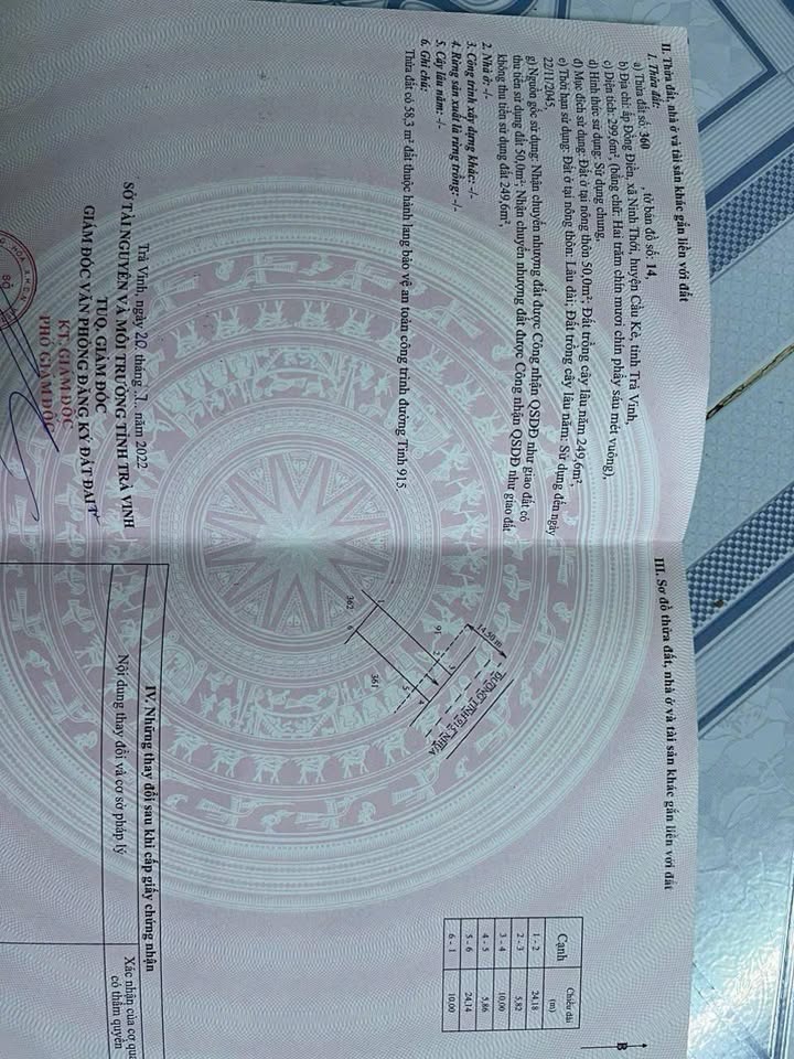 Đất nền mặt tiền TL 915, 300m² giá 990 triệu - Cơ hội đầu tư tuyệt vời!