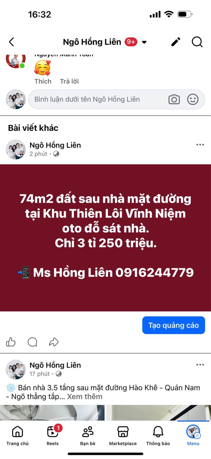 Đất 74m² mặt đường Thiên Lôi, quận Lê Chân - Giá chỉ 3.25 tỷ, ô tô đỗ sát nhà!