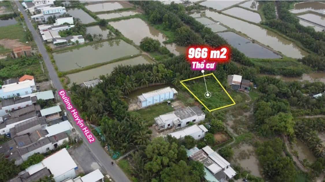Đất thổ cư 966m² tại xã Long Hựu Tây, Cần Đước - Giá 1.787 tỷ, cơ hội đầu tư hấp dẫn!