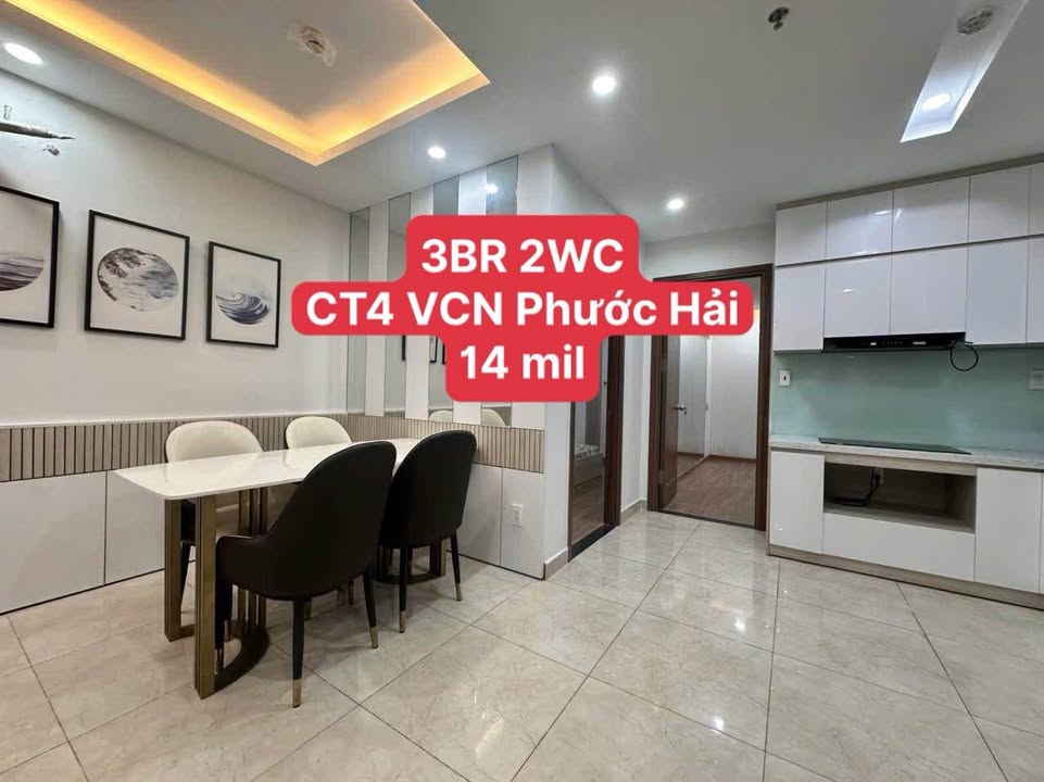 Căn hộ CT4 VCN Phước Hải Nha Trang 3PN giá 14 triệu - Nội thất đẹp, sẵn sàng vào ở!
