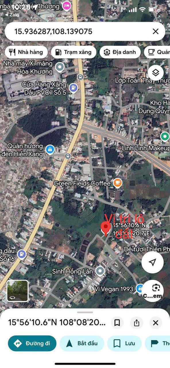 Đất nền Hòa Tiến Đà Nẵng 120m² giá 800 triệu - Đường bê tông ô tô rộng rãi!