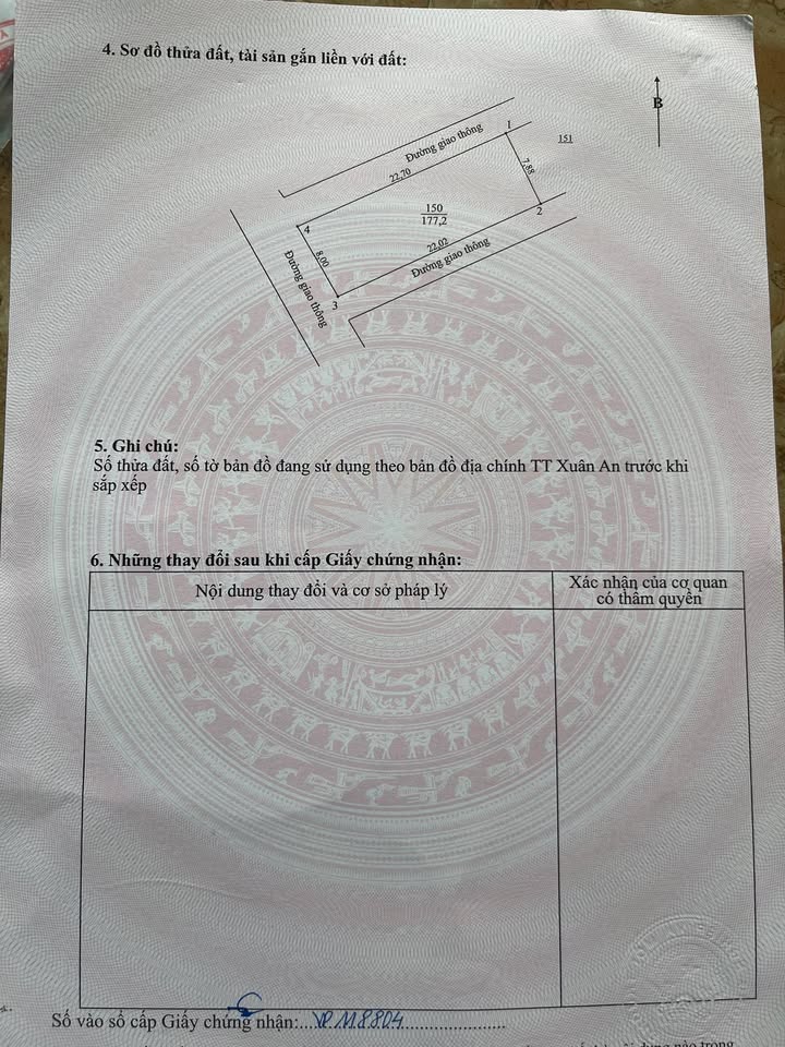 Đất lô góc 3 mặt tiền tại TT Xuân An, Nghi Xuân 177.2m² - Đầu tư sinh lời