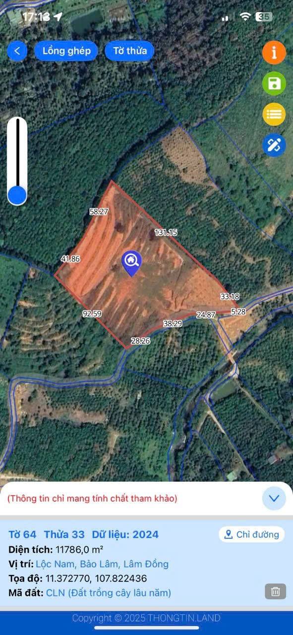 Đất thổ cư Lộc Nam Bảo Lâm 10.000m² giá 1.2 tỷ - Sổ đỏ chính chủ, thương lượng nhẹ!