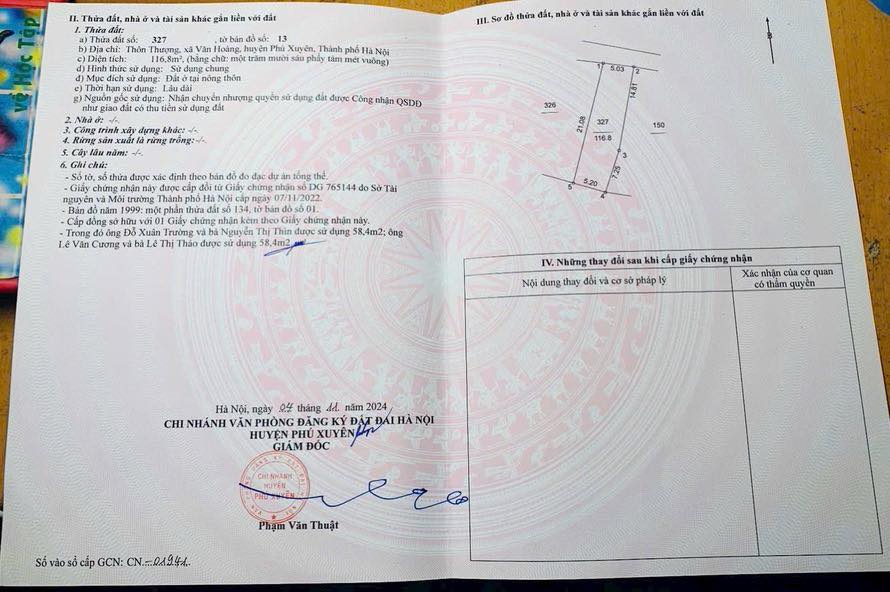 Đất nền Văn Hoàng, Phú Xuyên 116.8m² giá 2.78 tỷ - Đón tài lộc với lô đất nở hậu!