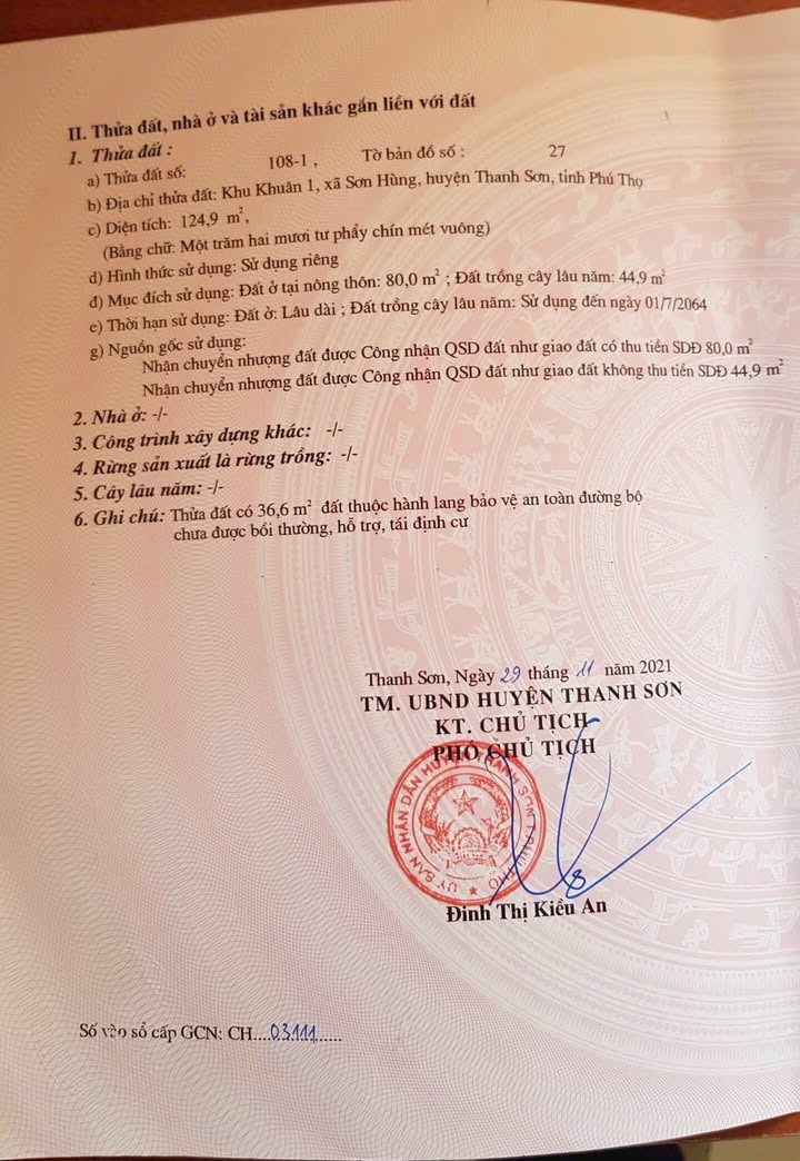 Đất nền mặt đường Quốc lộ 32, xã Sơn Hùng, 125m² giá 1 tỷ - Đầu tư sinh lời ngay!