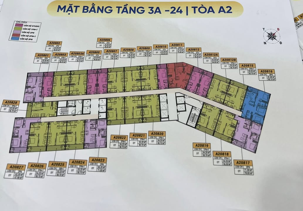 Căn hộ Cora Tower Đà Nẵng 71m² giá 3 tỷ - View Đông Nam tuyệt đẹp!