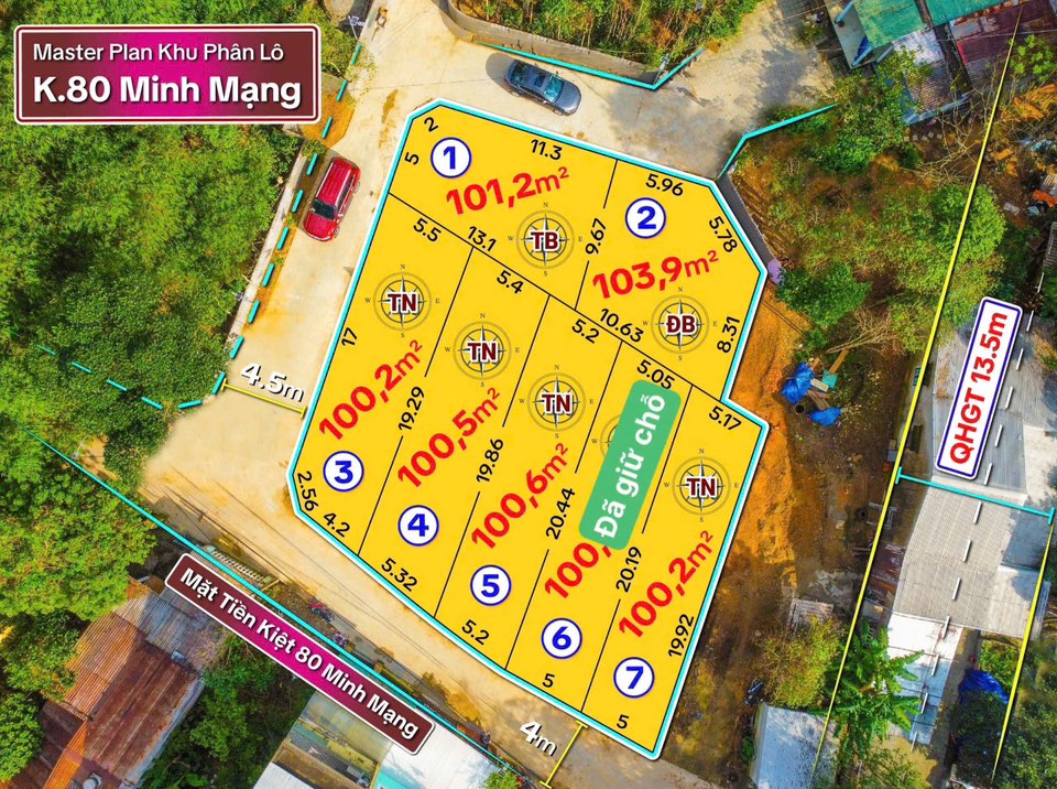 Đất nền Kiệt 80 Minh Mạng, TP Huế 100m² giá 1.7 tỷ - Khu dân trí cao, an ninh tốt!