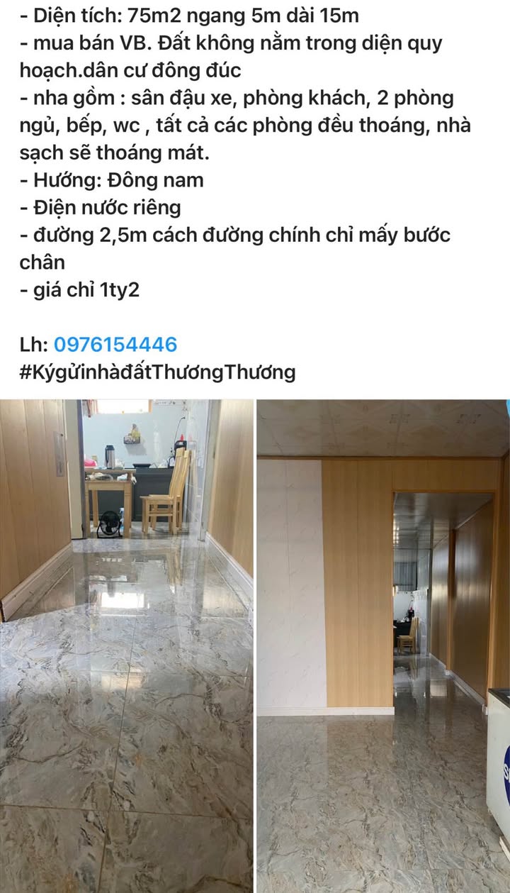 Nhà riêng Đà Phú, Đà Lạt 75m² giá 1.2 tỷ - Không gian thoáng mát, chính chủ!