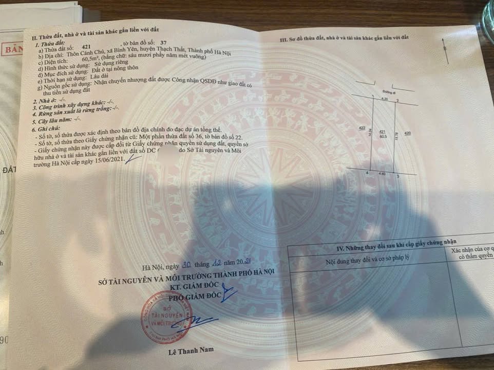 Đất nền Bình Yên, Thạch Thất 60m² giá 1.9 tỷ - Sổ đỏ chính chủ, công chứng ngay!