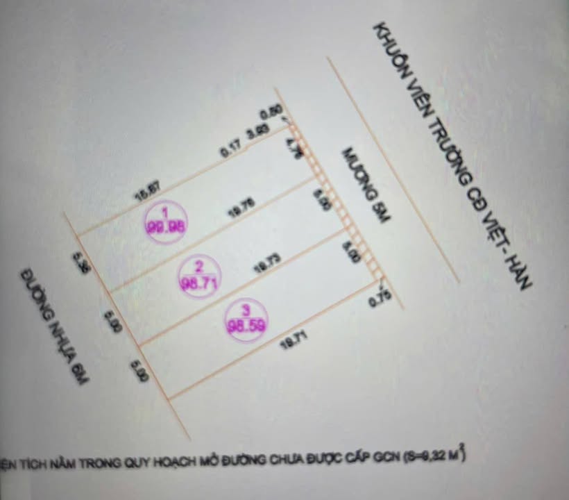 Đất nền Vinh 98m² giá 5.05 tỷ - Vị trí gần trường Việt Hàn!