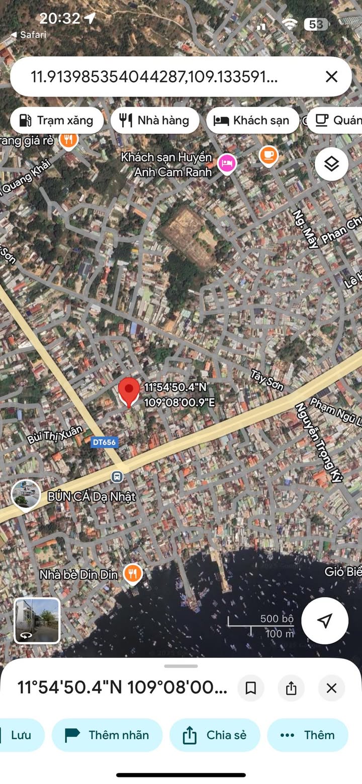 Đất thổ cư Hương Long, Ba Ngòi, Cam Ranh 1735m² giá 2.2 tỷ - Cơ hội đầu tư tuyệt vời!