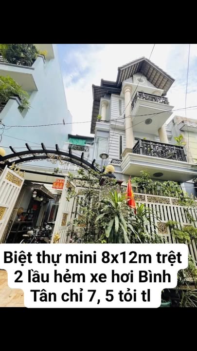 Biệt thự mini 3 tầng tại Bình Tân 96m² giá 7.5 tỷ - Ô tô vào nhà, gần AEON!