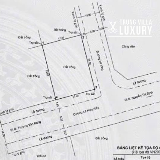 Đất biệt thự góc 2 mặt tiền Lê Hữu Kiều, Bình Trưng 391m² giá 62.5 tỷ - Đầu tư sinh lời lý tưởng!