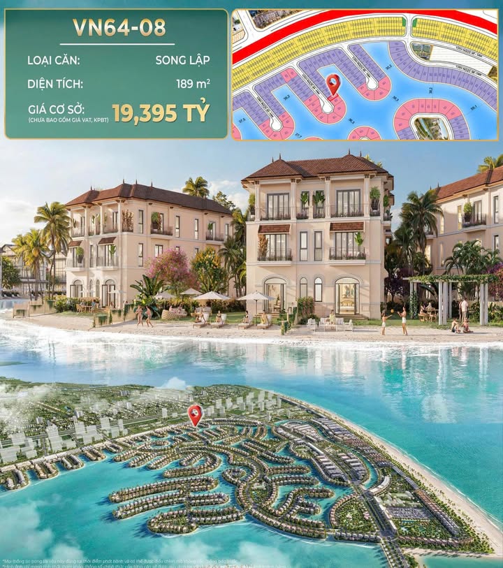 Biệt thự biển Vinhomes Cần Giờ 189m² giá 19.395 tỷ - Cơ hội đầu tư lý tưởng!