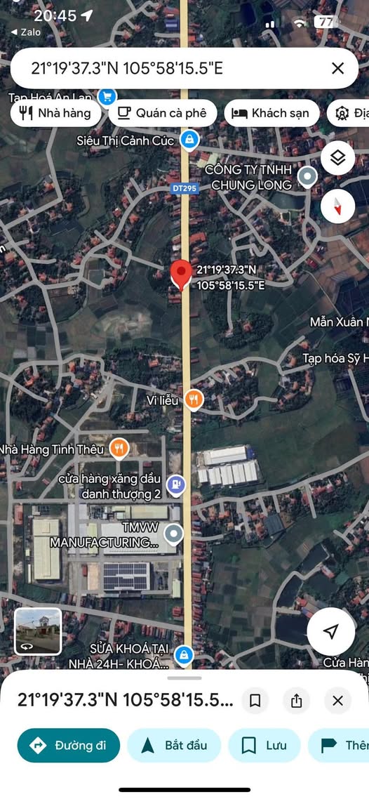 Đất mặt đường TL295, Danh Thắng, 135m² giá 3 tỷ - Đầu tư sinh lời ngay!