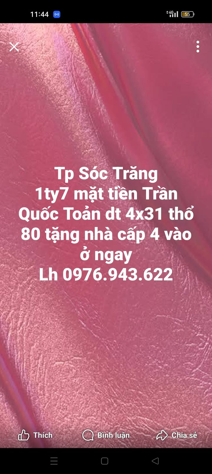 Nhà cấp 4 mặt tiền Trần Quốc Toản, Sóc Trăng 124m² giá 1.7 tỷ - Sẵn sàng vào ở ngay!