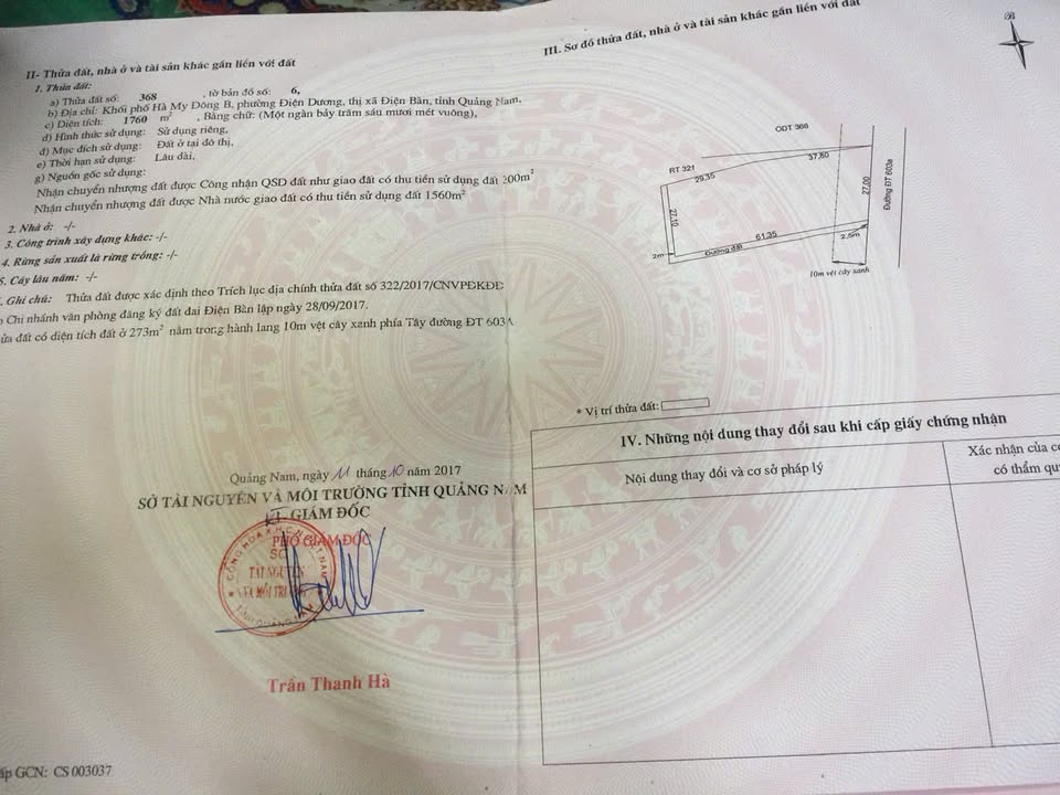 Đất nền 1.760m² Điện Dương, Điện Bàn - Tiềm năng đầu tư lớn gần biển!