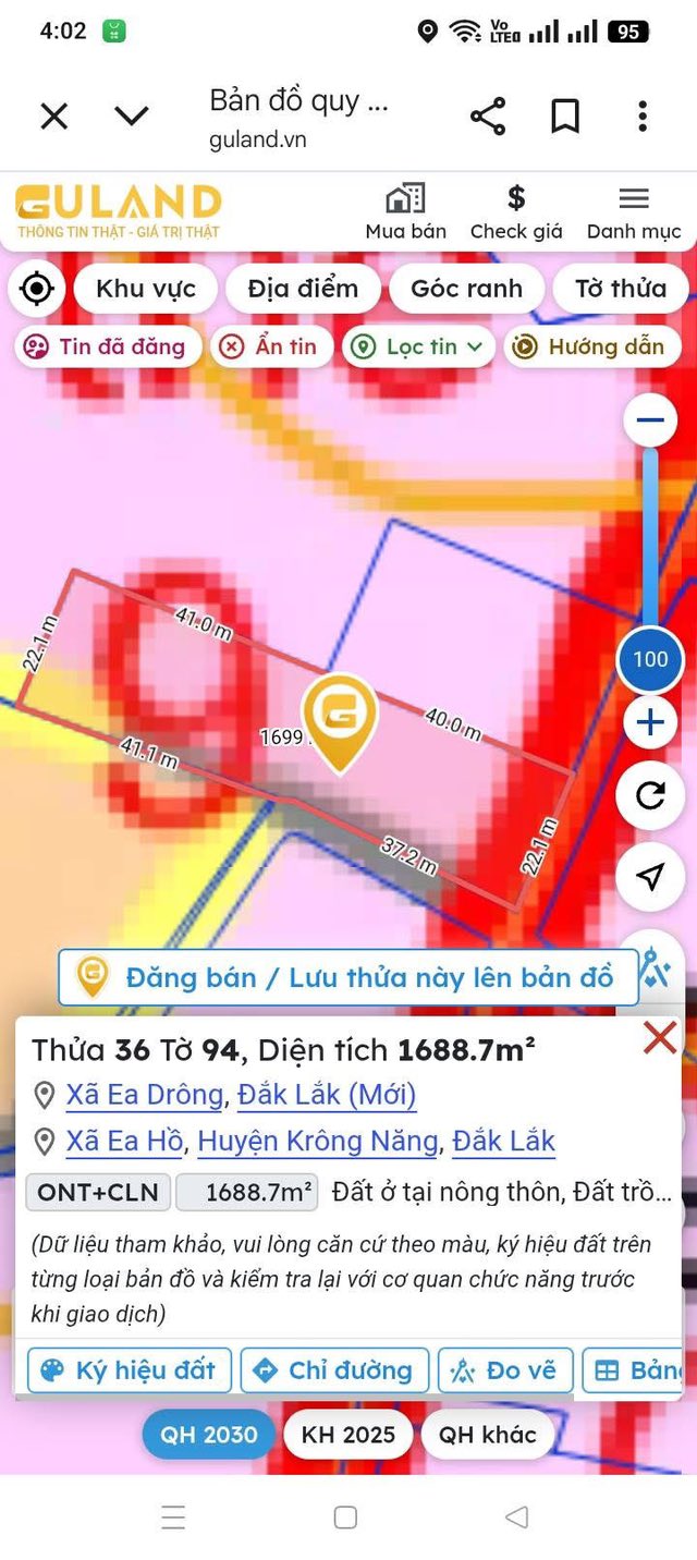 Đất thổ cư 1760m² tại thôn 9, xã Ea Drông - Giá chỉ 700 triệu VND!