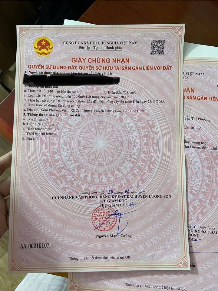 Đất nghỉ dưỡng Cao Dương Lương Sơn 778m² giá 3.112 tỷ - Sổ đỏ chính chủ