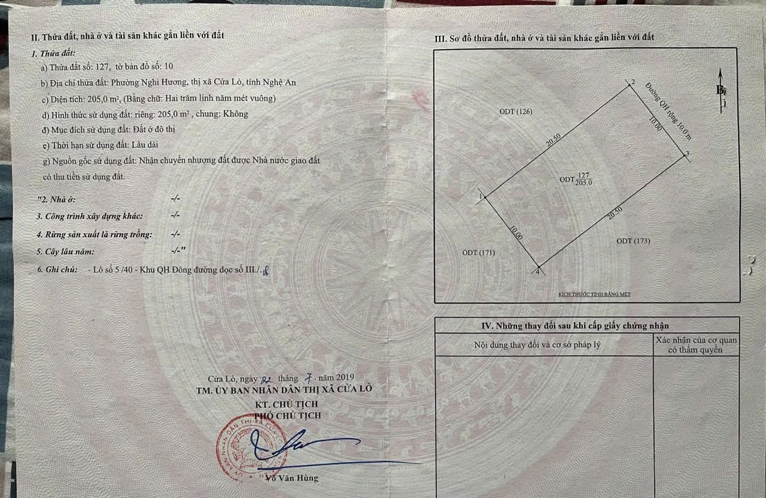 Đất Nghi Hương 205m² giá 6 tỷ - Gần trung tâm tiện lợi!