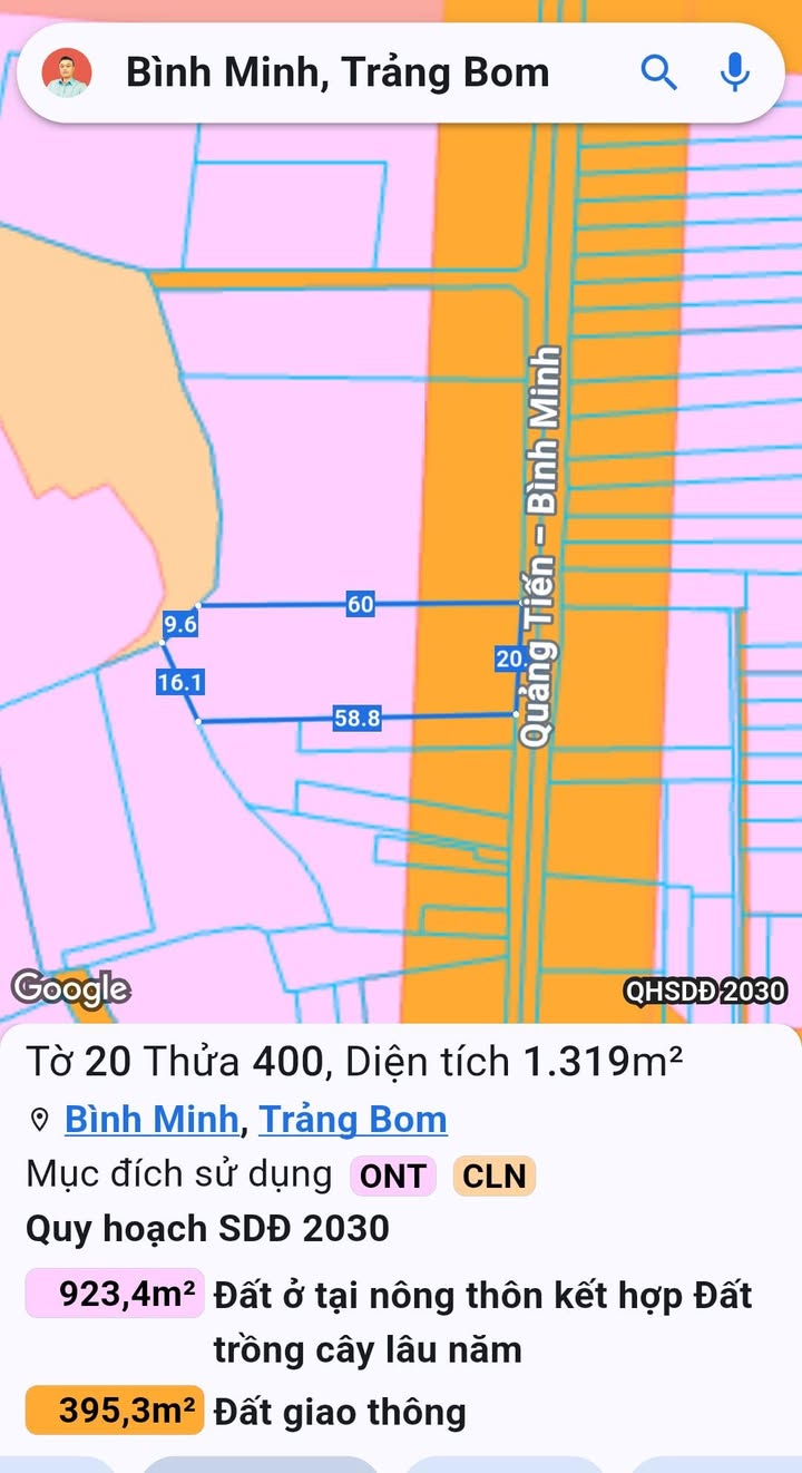 Đất nền Quảng Tiến Trảng Bom 1300m² giá 6 tỷ - Tiềm năng đầu tư lớn!