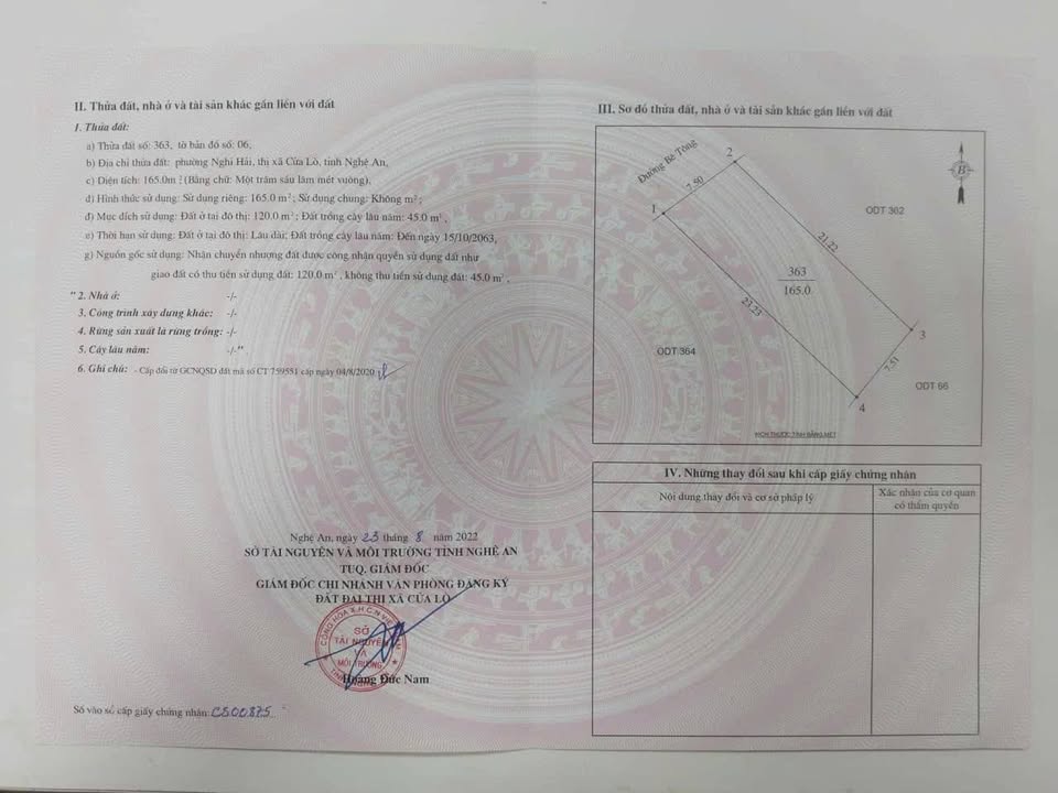 Đất Nghi Hải Cửa Lò 165m² giá 1.3 tỷ - Cơ hội đầu tư lý tưởng!