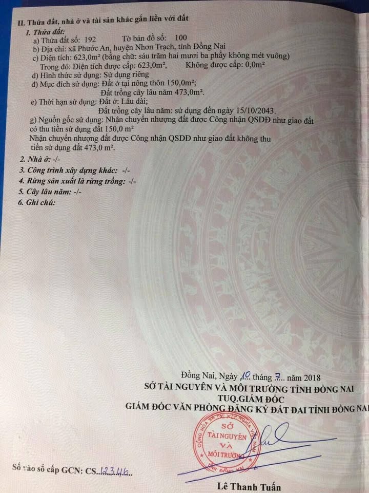 Đất nền 623m² tại Hùng Vương, Nhơn Trạch chỉ 4.361 tỷ - Cơ hội đầu tư tuyệt vời!