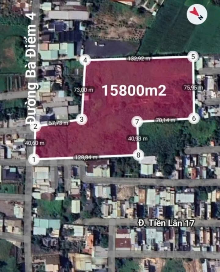 Đất quy hoạch dân cư Bà Điểm 4 Hóc Môn 13.000m² - Cơ hội đầu tư hấp dẫn!