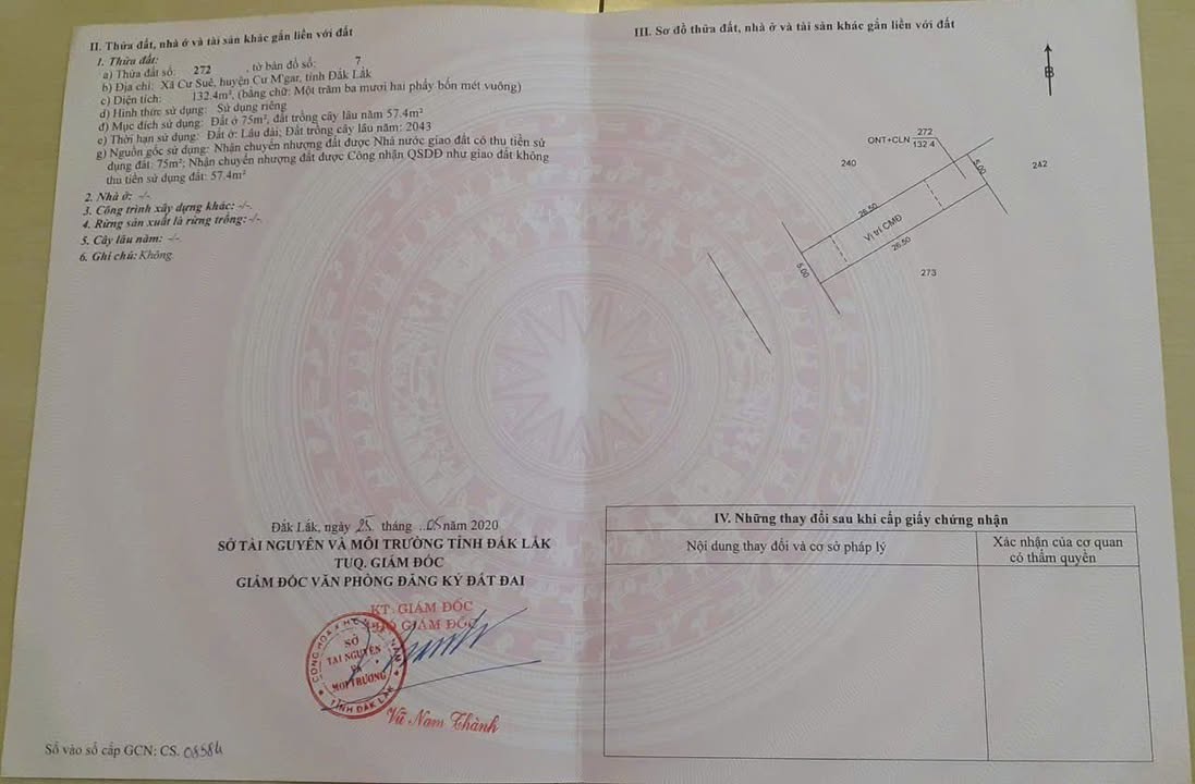 Đất thổ cư mặt đường nhựa thôn 3, Cư Suê 130m² giá 580 triệu - Vị trí đẹp, giao thông thuận tiện!