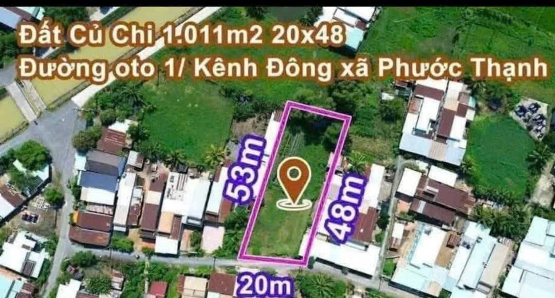Đất nền Phước Thạnh, Củ Chi 1000m² chỉ 3.999 tỷ - Quy hoạch dân cư hiện hữu!