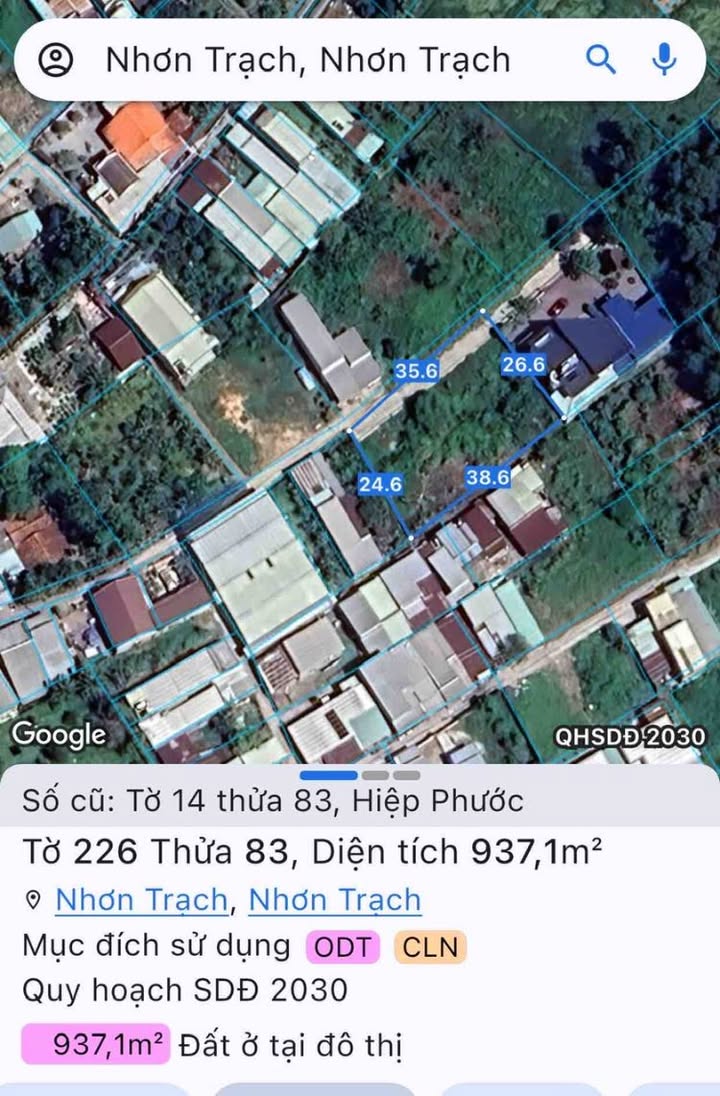 Đất thổ cư Hiệp Phước Nhơn Trạch 300m² - Sổ đỏ chính chủ!