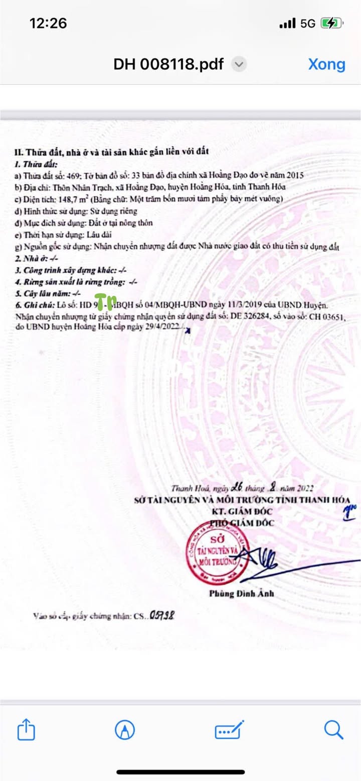 Đất nền dự án Hoằng Đạo 148m² - Đối diện công ty dược, giá thỏa thuận hấp dẫn!