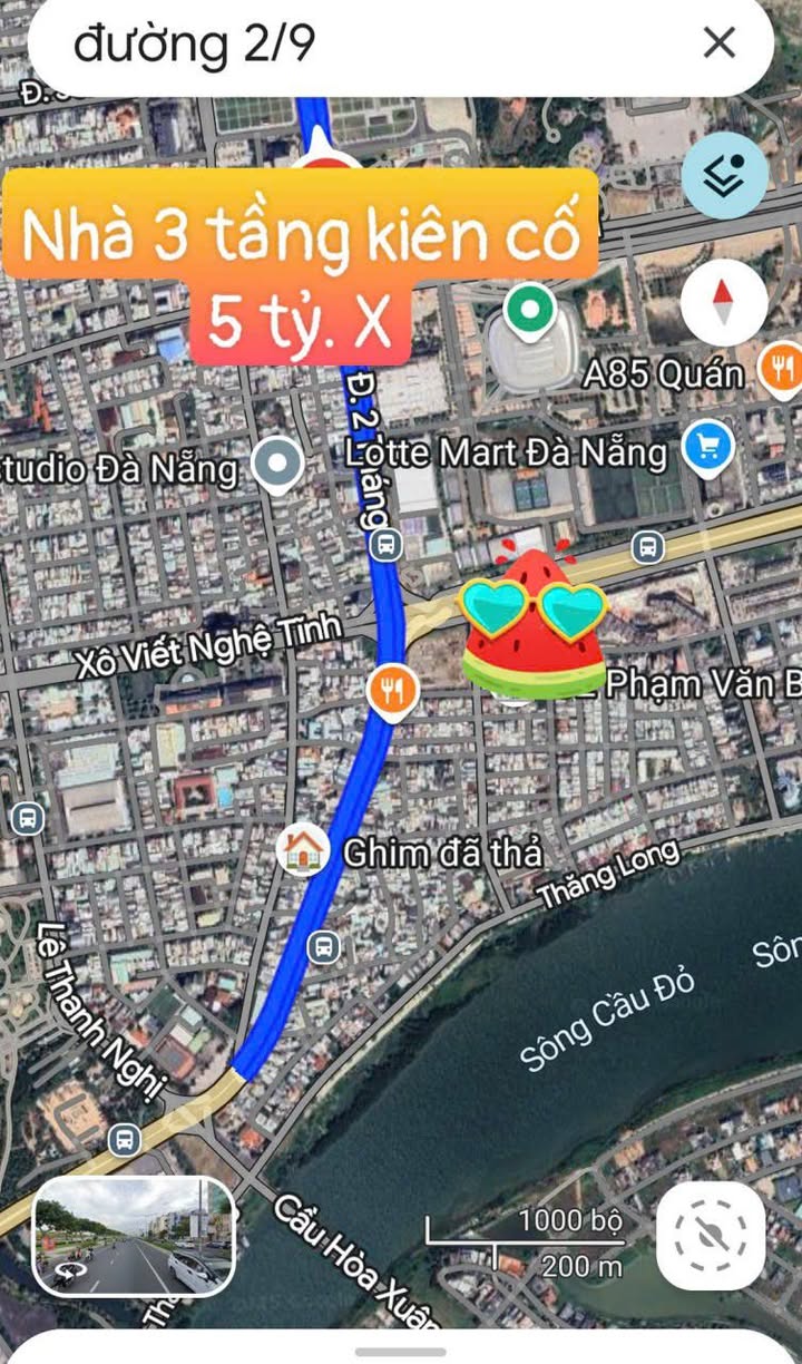 Nhà 3 tầng kiên cố 54m² đường 2 Tháng 9, Hải Châu giá chỉ 5 tỷ - Cơ hội vàng cho nhà đầu tư!