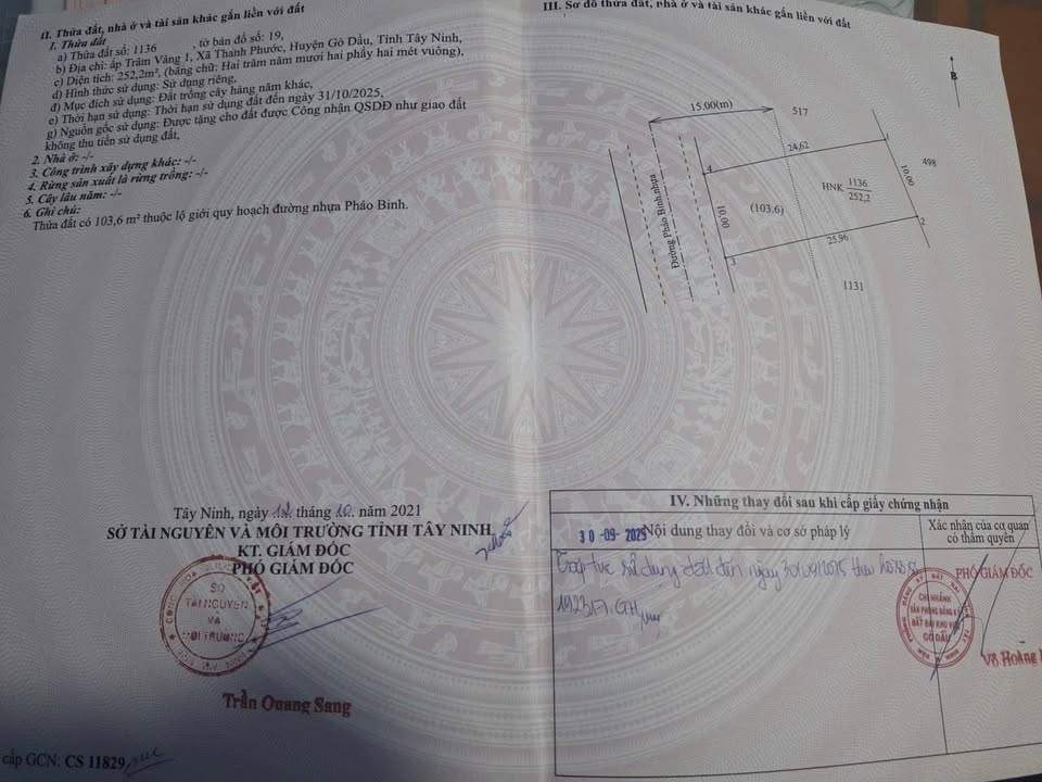 Đất nền mặt tiền đường Pháo Binh, Gò Dầu, 250m² - Giá chỉ 2.999 tỷ!