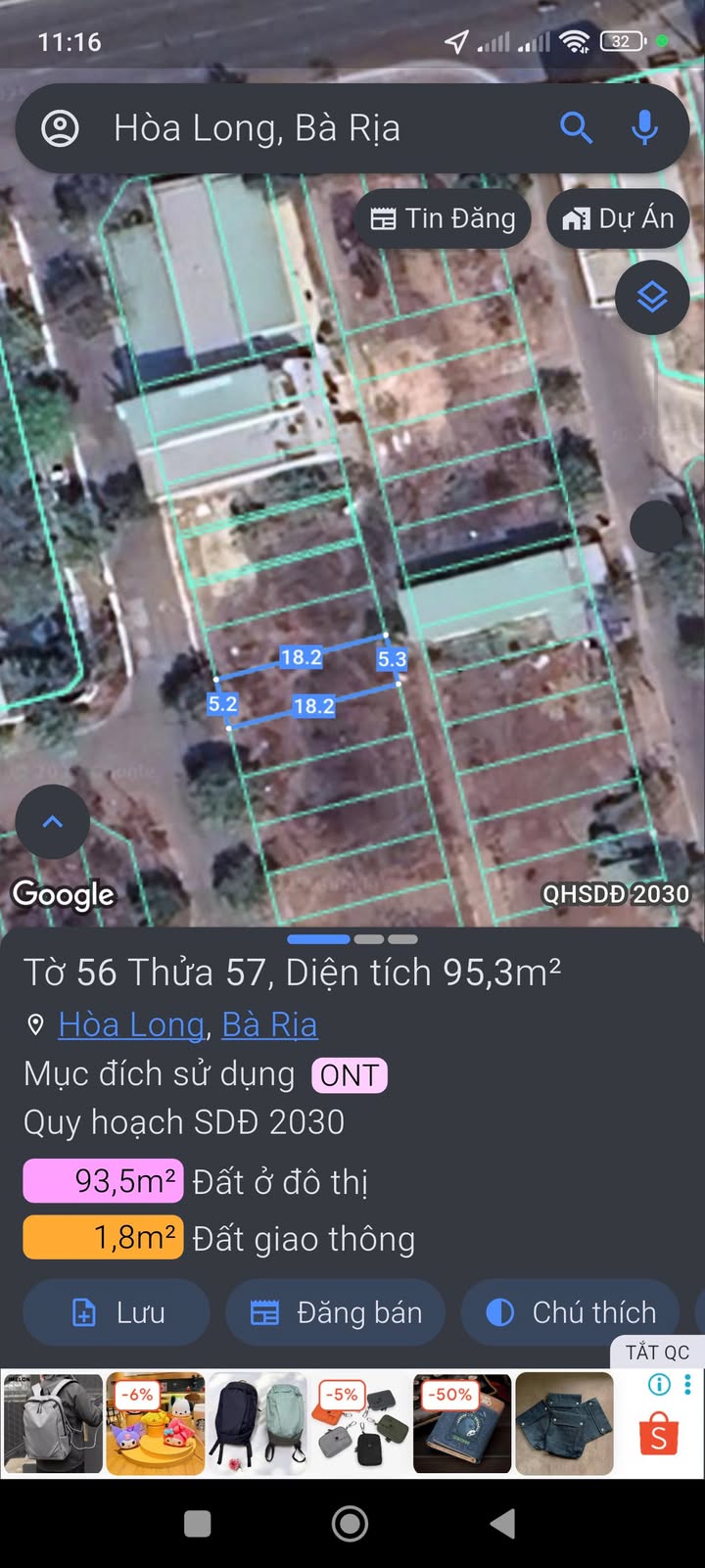 Lô đất Phú Mỹ Bà Rịa - Vũng Tàu 95m² giá 1.9 tỷ - Cơ hội đầu tư tuyệt vời!