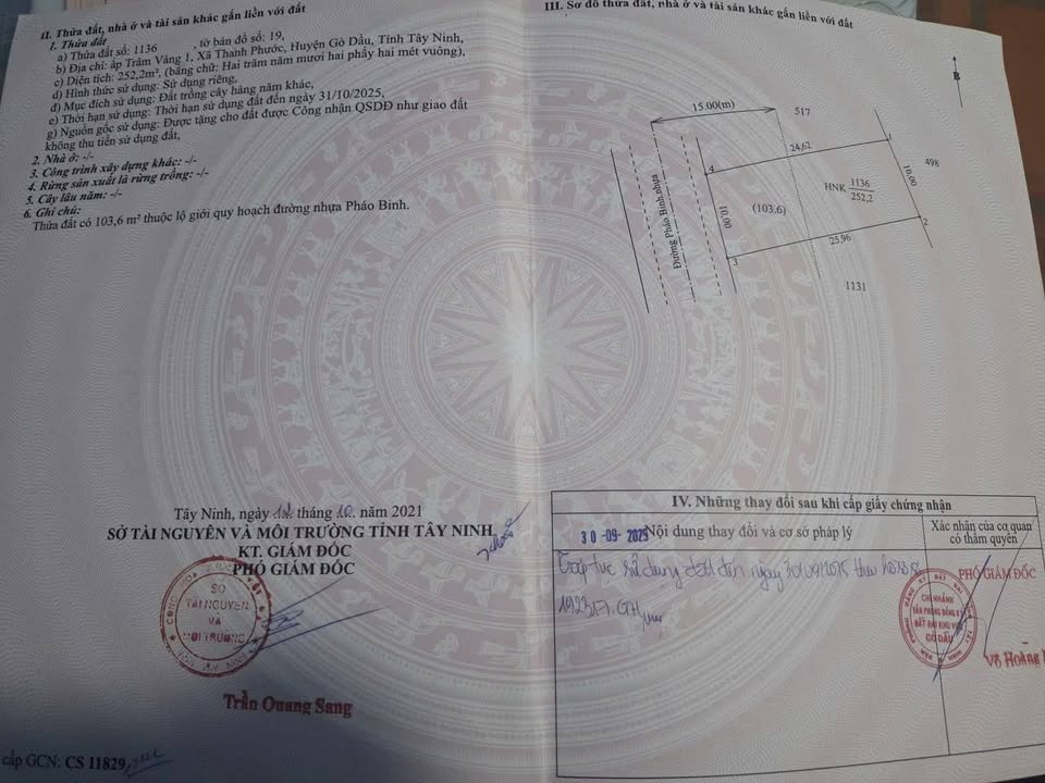 Đất nền Gò Dầu Tây Ninh 250m² giá 2.5 tỷ - Mặt tiền đường Xuyên Á, gần bệnh viện