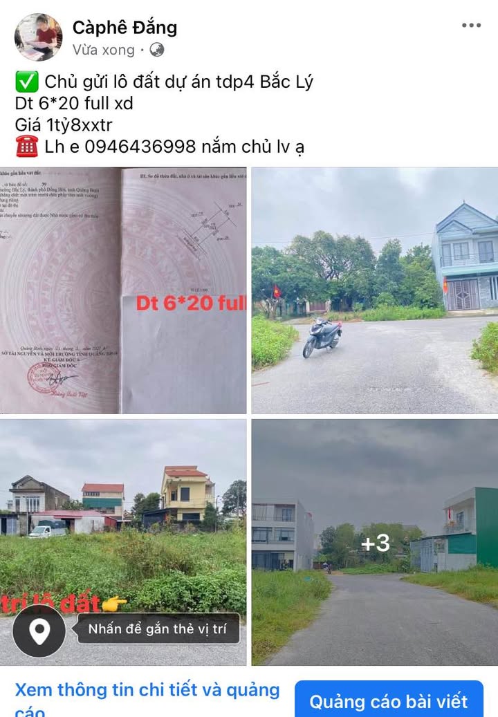 Đất dự án TDP4 Bắc Lý 120m² giá 1.8 tỷ - Cơ hội đầu tư hấp dẫn!