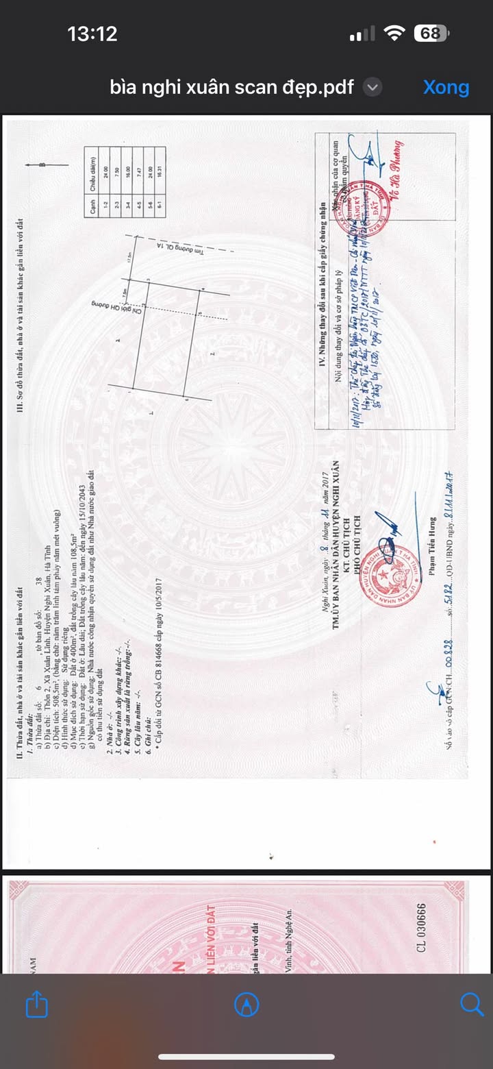 Đất nền 508m² Đường Tránh Thị Xã Hồng Lĩnh chỉ 3.6 tỷ - Cơ hội sinh lời vượt trội!