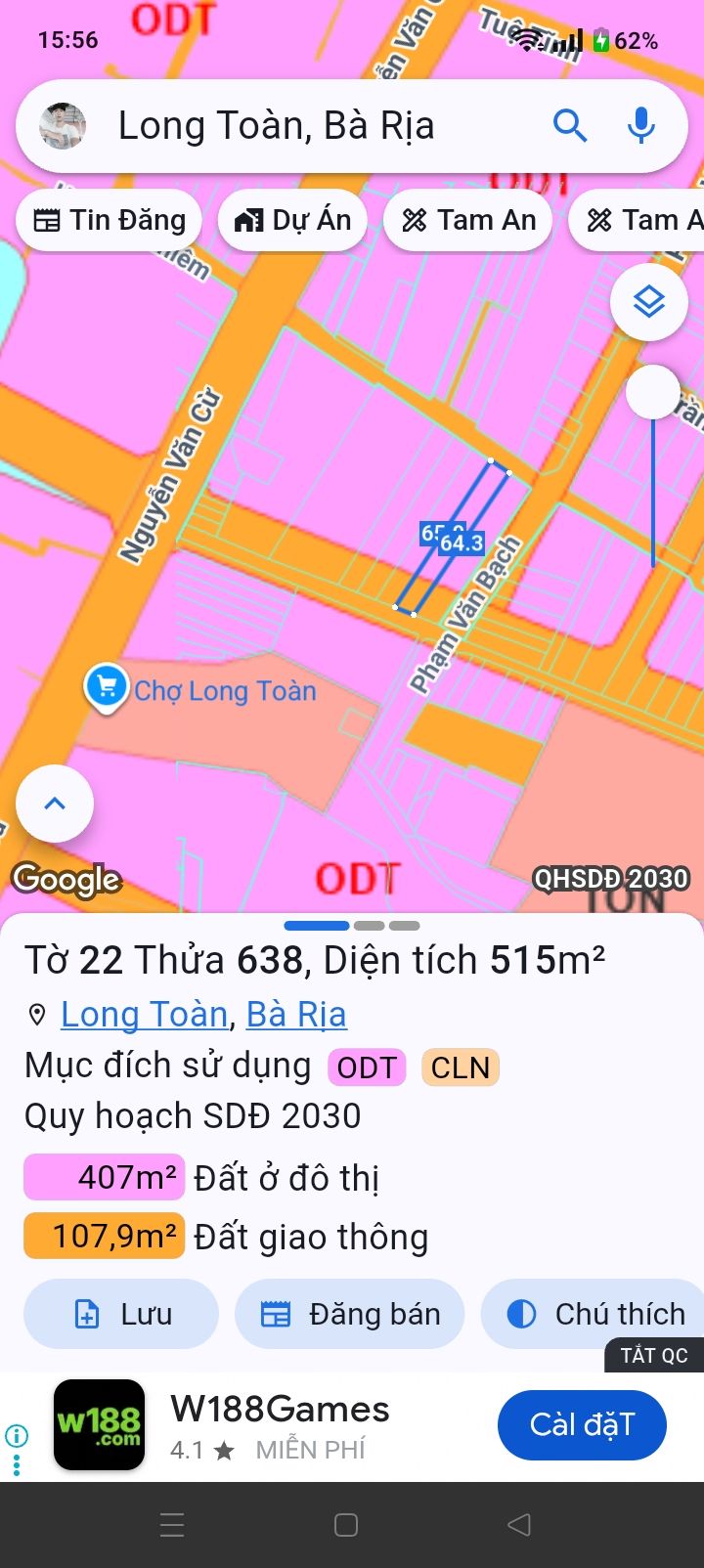 Đất nền Long Toàn 515m² giá 7 tỷ - Gần chợ, cơ hội đầu tư tuyệt vời!