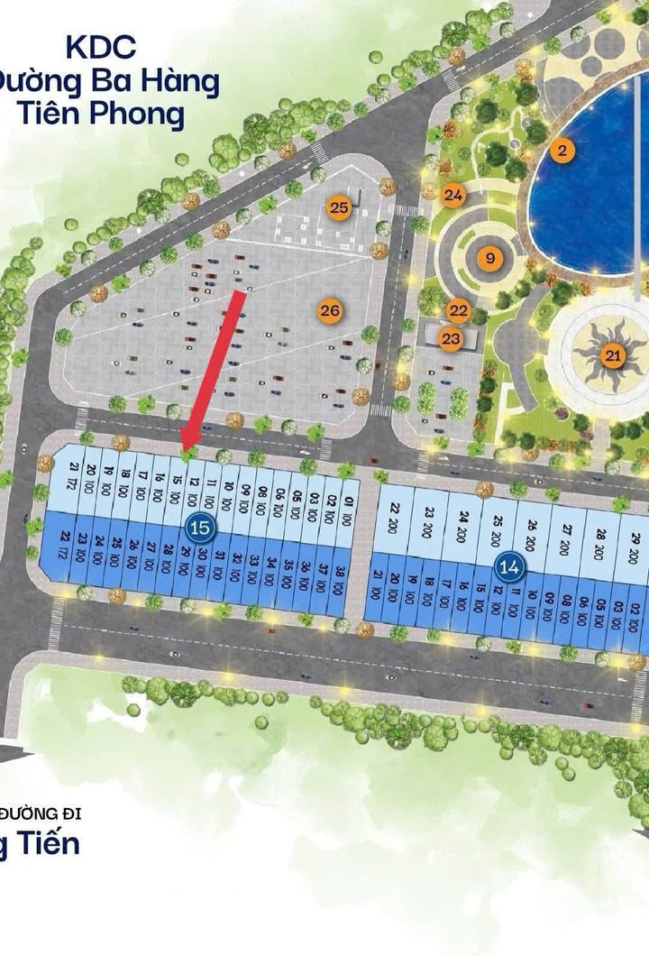 Đất nền Tấn Đức Central Park Thái Nguyên 100m² giá 2.7 tỷ - Vị trí đẹp đối diện công viên!