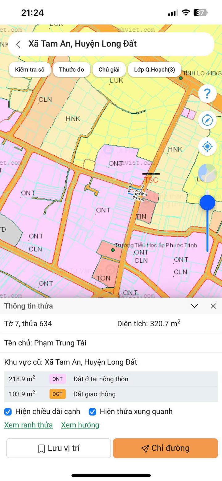 Đất nền Tam Phước - Long Điền 320m² giá 2.3 tỷ - Đối diện khu dân cư đông đúc!