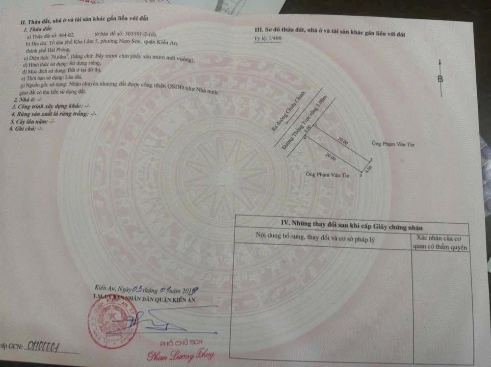 Đất mặt đường Thống Trực, Phù Liễn, 79m² giá 3.679 tỷ - Chính chủ, sổ đỏ sẵn!