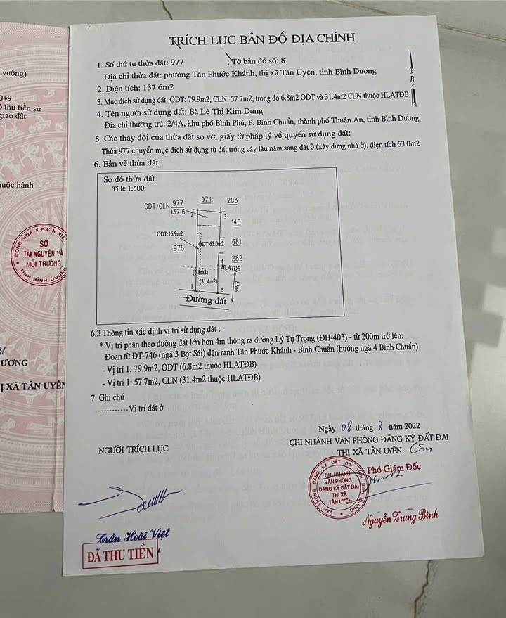 Đất nền Tân Phước Khánh 138m² giá 2.1 tỷ - Lô đất đẹp, vị trí tuyệt vời!