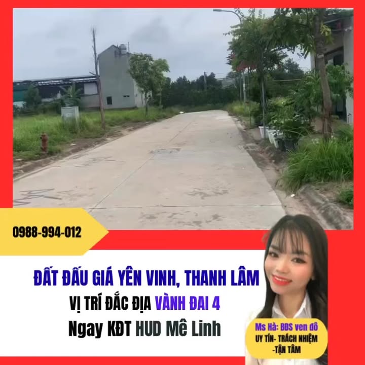 Đất đấu giá Yên Vinh, Thanh Lâm, Mê Linh 75m² - Cơ hội đầu tư lý tưởng!