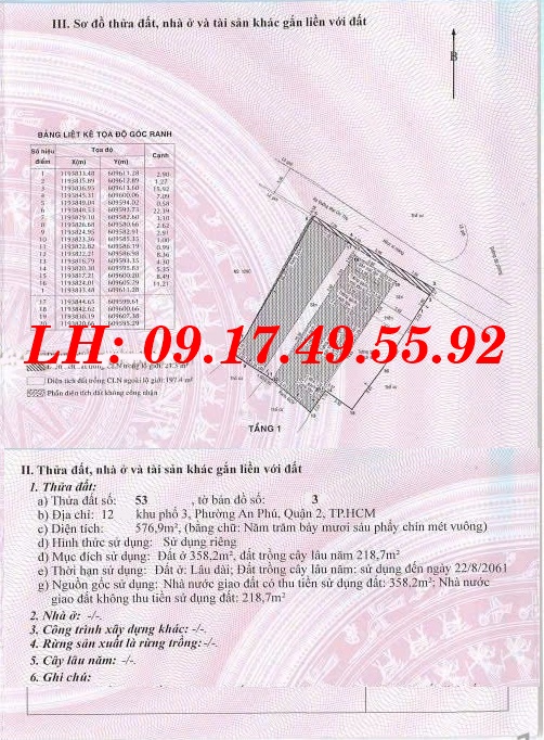 Đất nền 577m² đường Nguyễn Thị Định, Thủ Đức - Sổ hồng chính chủ, giá 25 tỷ!