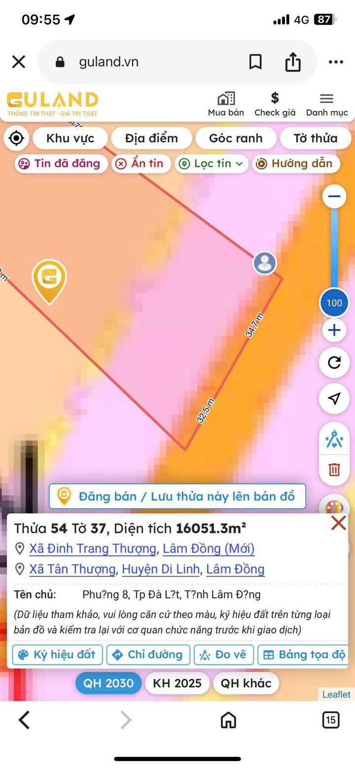 Đất thổ cư 500m² tại Tân Thượng Di Linh - Giá chỉ 420 triệu, sẵn điện nước!